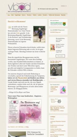 Vorschau der mobilen Webseite vbad.de, Verein zur Betreuung Angehöriger Demenzkranker e.V.