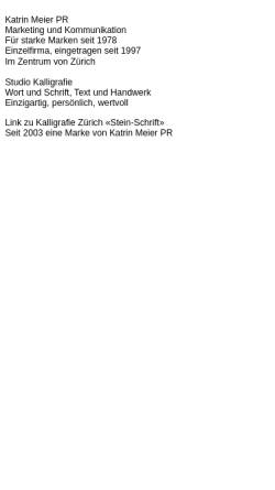 Vorschau der mobilen Webseite www.katrinmeierpr.ch, Katrin Meier PR