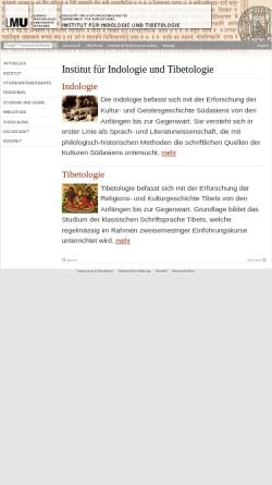 Vorschau der mobilen Webseite www.indologie.uni-muenchen.de, Institut für Indologie und Tibetologie