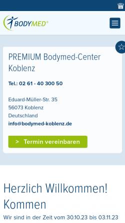 Vorschau der mobilen Webseite www.bodymed.com, Rabehl & Partner