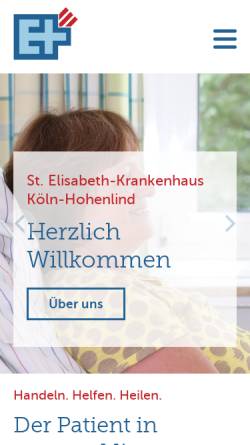 Vorschau der mobilen Webseite www.hohenlind.de, Gemeinschaftspraxis Pathologie St. Elisabeth-Krankenhaus Köln
