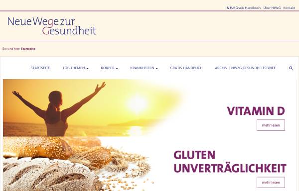 Vorschau von www.nwzg.de, Neue Wege zur Gesundheit