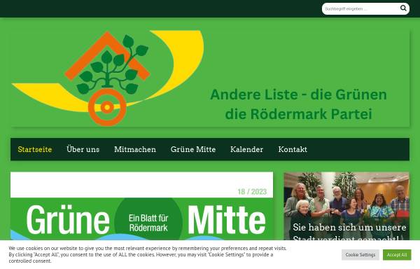 Vorschau von roedermarkpartei.de, Andere Liste / Die Grünen in Rödermark