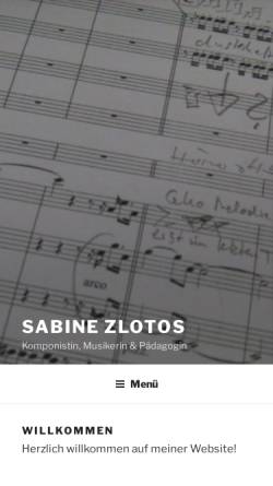 Vorschau der mobilen Webseite sabinezlotos.de, Zlotos, Sabine