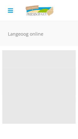 Vorschau der mobilen Webseite www.langeoog-online.de, Langeoog Online