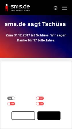 Vorschau der mobilen Webseite www.sms.de, SMS.de by Netzquadrat GmbH