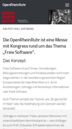 Vorschau der mobilen Webseite openrheinruhr.de, OpenRheinRuhr e.V.