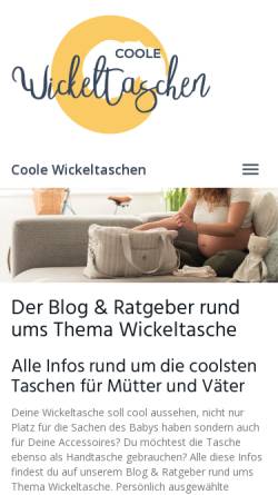 Vorschau der mobilen Webseite www.coole-wickeltaschen.de, Wickeltaschen
