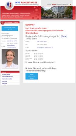 Vorschau der mobilen Webseite mvz-rankestrasse.de, Praxis Rankestrasse