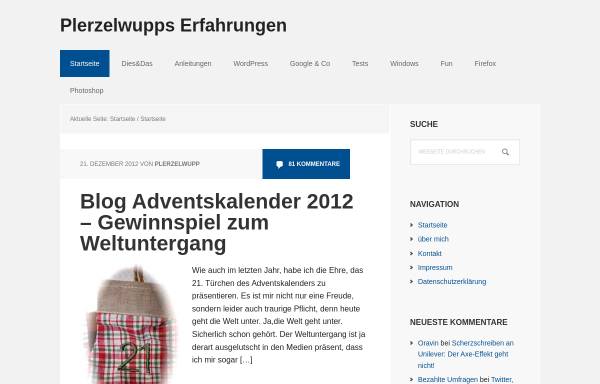 Vorschau von www.plerzelwupp.de, Plerzelwupps Erfahrungen