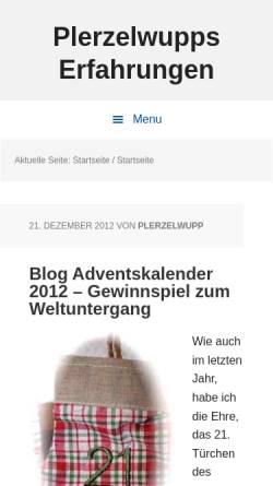 Vorschau der mobilen Webseite www.plerzelwupp.de, Plerzelwupps Erfahrungen