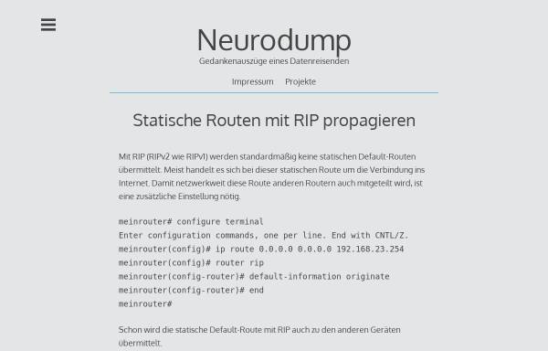 Vorschau von neurodump.cmplx.de, Projekt: Neurodump