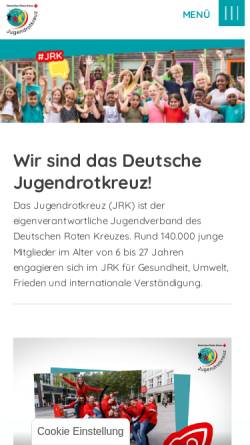 Vorschau der mobilen Webseite www.djrk.de, Deutsches Rotes Kreuz e.V. Jugendrotkreuz