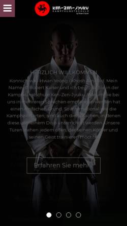 Vorschau der mobilen Webseite www.ken-zen-jyuku.de, Kampfsportschule Ken-Zen-Jyuku