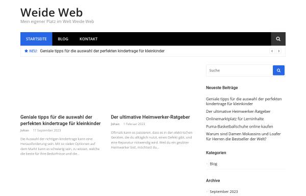 Vorschau von www.weide-web.de, Mein wildes Weide-Web