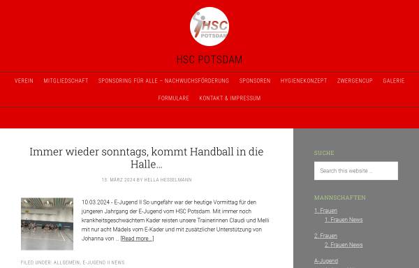 Vorschau von hsc-potsdam.de, HSC Potsdam e.V.