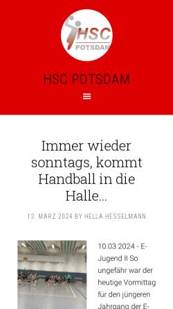 Vorschau der mobilen Webseite hsc-potsdam.de, HSC Potsdam e.V.