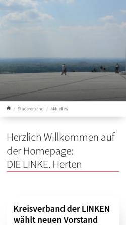 Vorschau der mobilen Webseite dielinke-herten.de, DIE LINKE. Stadtverband Herten