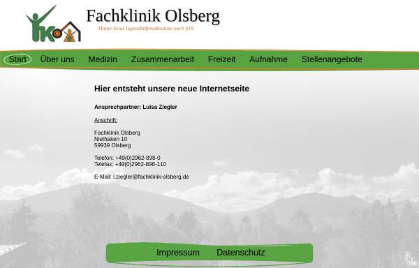 Vorschau von www.fachklinik-olsberg.de, Fachklinik Olsberg