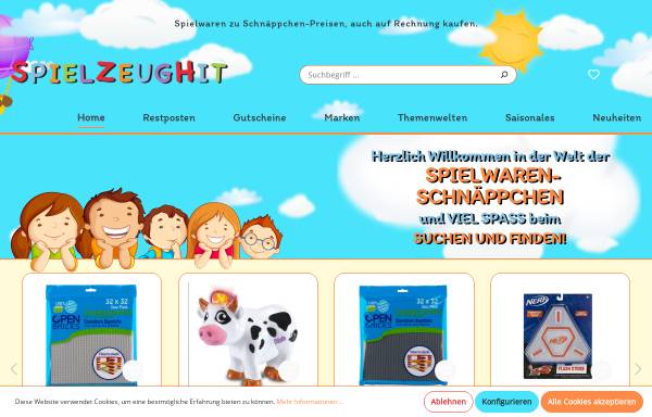 Vorschau von www.spielzeughit.de, Hits für Kids Spielwarenmarkt GmbH