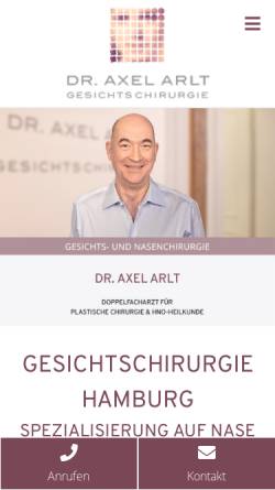 Vorschau der mobilen Webseite www.dr-axel-arlt.de, Dr. Axel Arlt