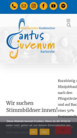 Vorschau der mobilen Webseite cantus-juvenum.de, Cantus Juvenum
