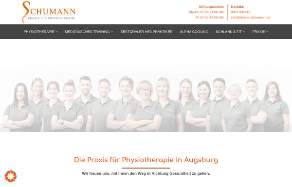 Vorschau von physio-schumann.de, Physiotherapiepraxis Schumann GbR