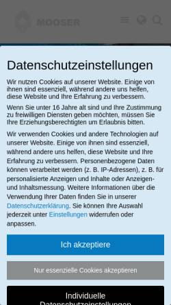 Vorschau der mobilen Webseite mooser-consulting.de, Mooser Consulting GmbH