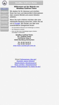 Vorschau der mobilen Webseite www.metallbauthelen.de, Metallbau Thelen