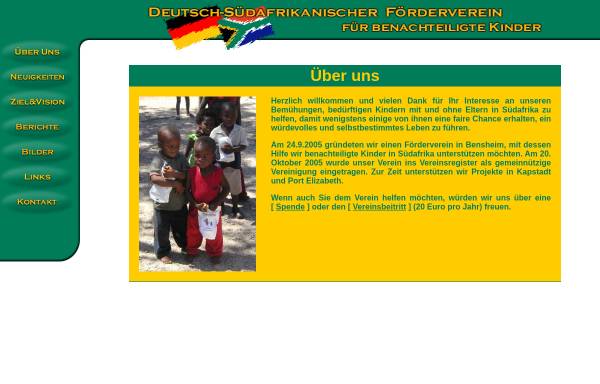Vorschau von kinderhilfe-suedafrika.de, Deutsch-Südafrikanischer Förderverein für benachteiligte Kinder