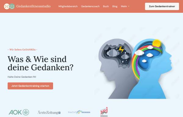 Vorschau von www.gedankenfitness.de, Gedankenfitness