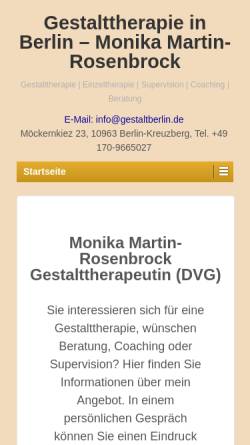 Vorschau der mobilen Webseite www.gestaltberlin.de, Monika Martin-Rosenbrock