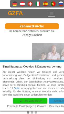 Vorschau der mobilen Webseite www.gzfa.de, GZFA GmbH