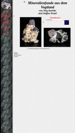 Vorschau der mobilen Webseite www.jkasiske.de, Mineralien aus dem Vogtland