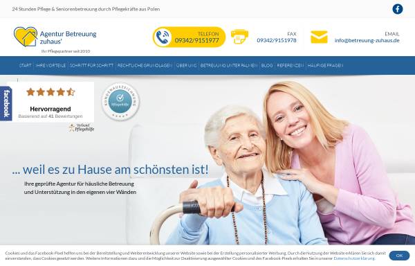Vorschau von www.betreuung-zuhaus.de, Agentur Betreuung Zuhaus