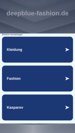 Vorschau der mobilen Webseite www.deepblue-fashion.de, Deep Blue Fashion