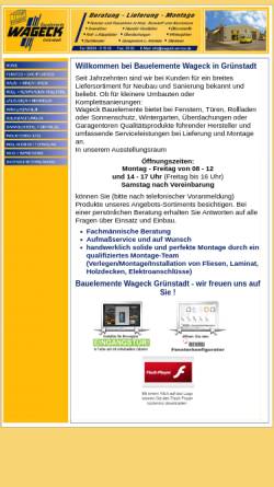 Vorschau der mobilen Webseite www.wageck-service.de, Bauelemente Wageck