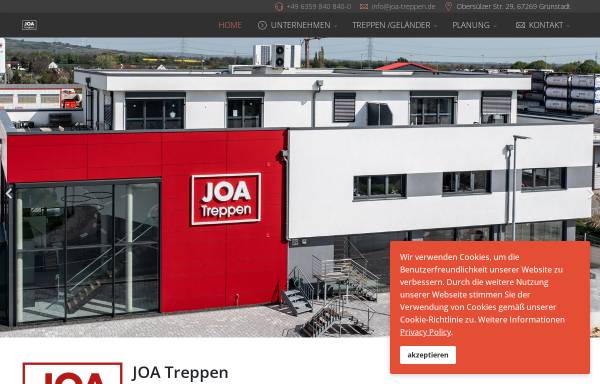 Vorschau von www.joa-treppen.de, Joa-Treppenbau GmbH