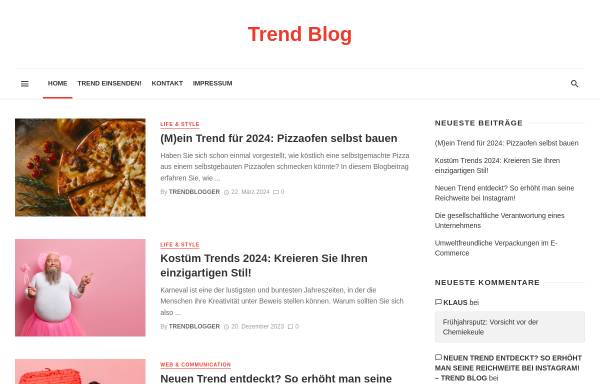 Vorschau von www.trend-blogger.de, Trend-Blogger