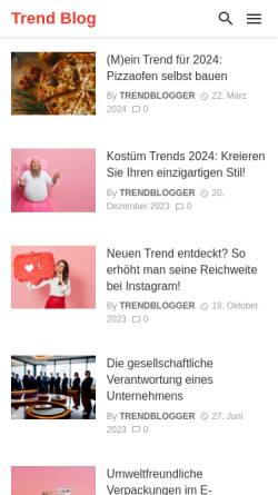 Vorschau der mobilen Webseite www.trend-blogger.de, Trend-Blogger