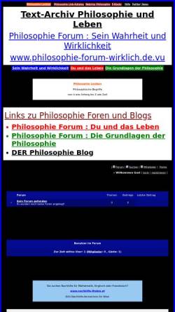 Vorschau der mobilen Webseite 253552.forumromanum.com, Philosophie Forum : Sein Wahrheit und Wirklichkeit