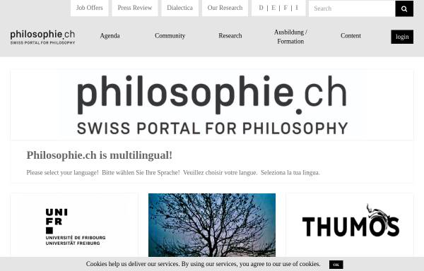 Vorschau von www.philosophie.ch, PhilSwiss