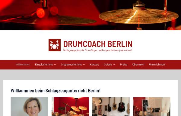 Vorschau von drumcoach-berlin.de, Drumcoach-Berlin - Schlagzeugunterricht
