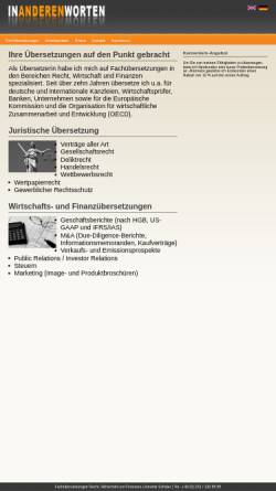Vorschau der mobilen Webseite www.inanderenworten.de, Annette Scheler