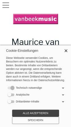 Vorschau der mobilen Webseite vanbeekmusic.de, van Beek, Maurice