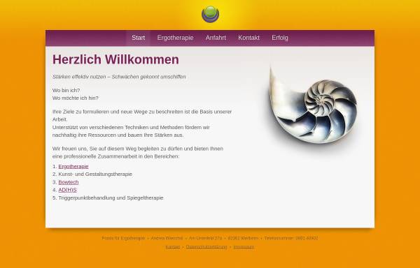Vorschau von www.ergotherapie-wienchol.de, Praxis für Ergotherapie Andrea Wienchol