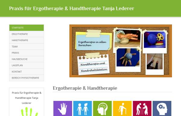 Vorschau von www.ergotherapie-lederer.de, Praxis für Ergotherapie & Handtherapie Tanja Lederer