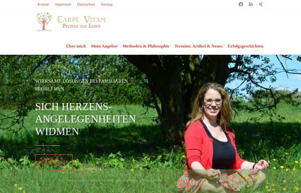 Vorschau von www.pfluecke-das-leben.de, Carpe Vitam - Pflücke das Leben