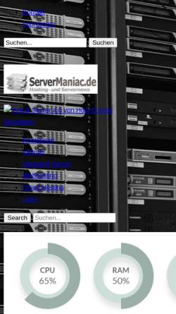 Vorschau der mobilen Webseite servermaniac.de, Servermaniac