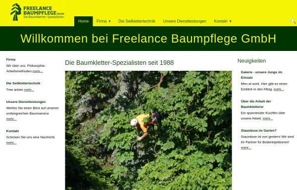 Vorschau von www.freelance-baumpflege.de, Freelance Baumpflege GmbH